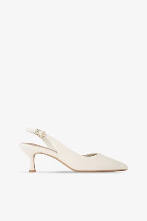 Kurt Geiger Womens Aria Low 2 Leather Slingback Courts
