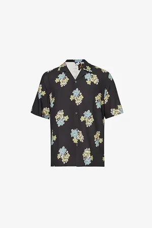 Paul Smith Mens Floral-Print Regular-Fit Woven Shirt