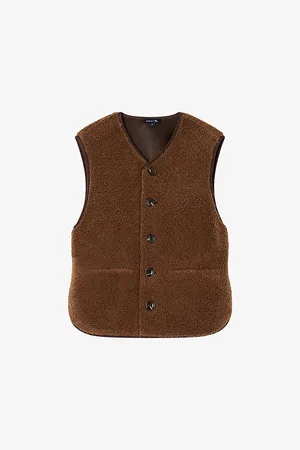 Soeur Womens Fusil Teddy-Textured Faux-Fur Gilet