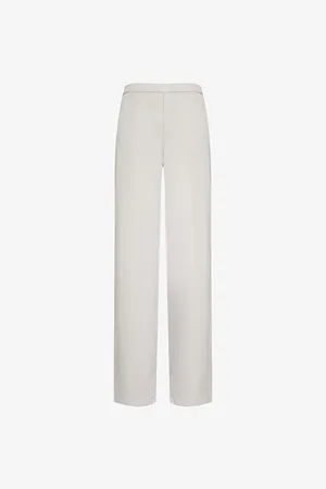 THEORY Womens Pull On Wide-Leg Silk-Satin Trousers