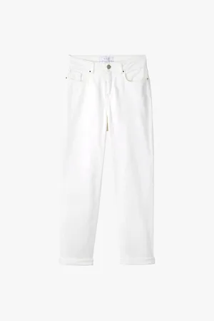 The White Company Womens Brompton Slim-Leg Mid-Rise Cotton Jeans