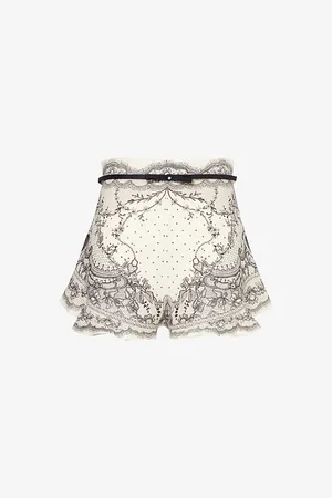 ZIMMERMANN Womens Crush Floral-Pattern Belted Frilled Linen Shorts