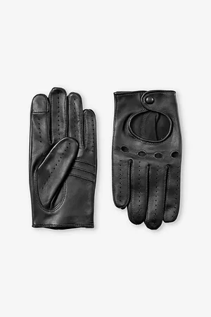 ASPINAL OF LONDON Womens Stitch-Embroidered Cut-Out Leather Gloves