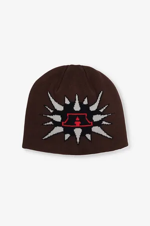 AWAKE NY Mens Bomb Skully Brand-Print Cotton Beanie