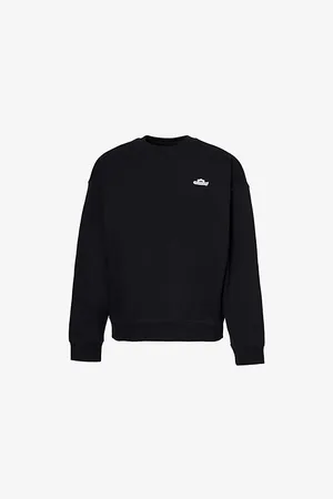 AWAKE NY Mens Crown Log-Embroidery Crewneck Cotton-Jersey Sweatshirt