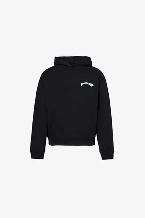 AWAKE NY Mens Logo-Print Relaxed-Fit Cotton-Jersey Hoody