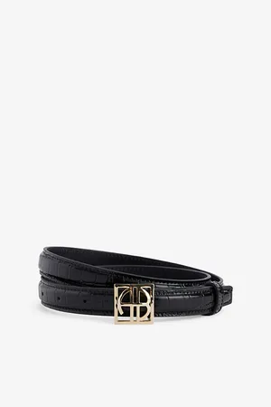 ANINE BING Womens Monogram Leather Belt
