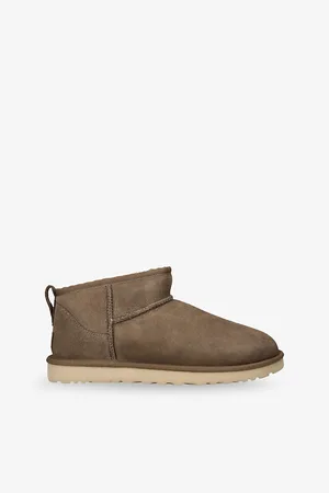 UGG Mens Ultra Mini Logo-Patch Sheepskin Boots
