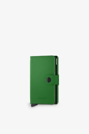 Secrid Womens Matte Brand-Debossed Leather Wallet