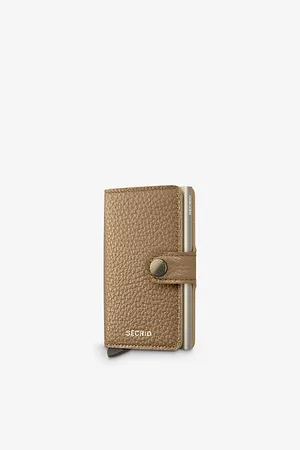 Secrid Womens Pebble Brand-Debossed Leather Wallet