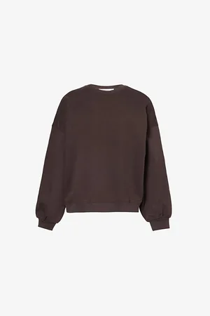 Frame Womens Travel Crewneck Cotton-Blend Jersey Sweatshirt