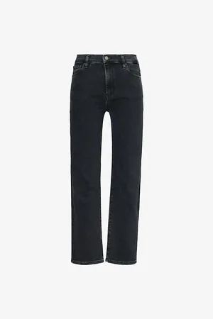Frame Womens Le Sleek High-Rise Straight-Leg Stretch-Denim Jeans