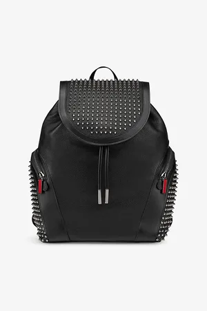 Christian Louboutin Mens Funky Spike-Embellishment Leather Backpack