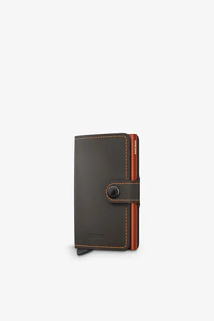Secrid Womens Matte Brand-Debossed Leather Wallet