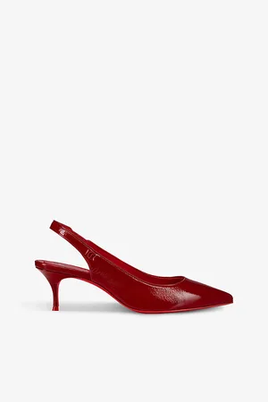 Christian Louboutin Womens Sporty Kate 55 Patent-Leather Leather Heeled Courts