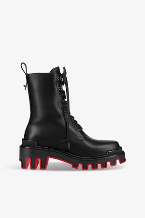 Christian Louboutin Womens Dune Trott Alta Leather Platform Boots