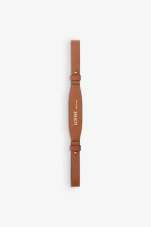 Loewe Womens Brand-Foiled Leather Bag Strap