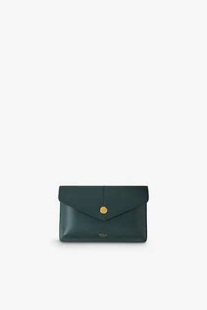 MULBERRY Womens Branded-Hardware Fold-Over Leather Pouch