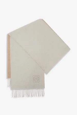 Loewe Anagram-Embroidered Wool and Cashmere-Blend Scarf