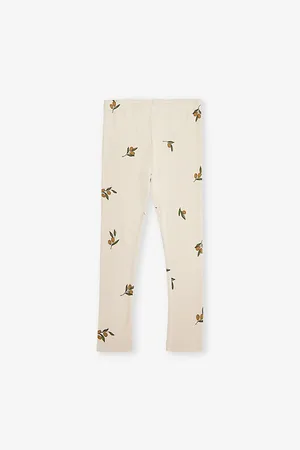 Organic Zoo Olive-Print Organic-Cotton Leggings 0-36 Months