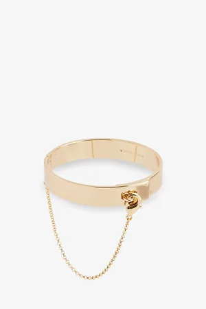 Eddie Borgo Womens Safety Chain 12ct Yellow -Plated Brass Cuff