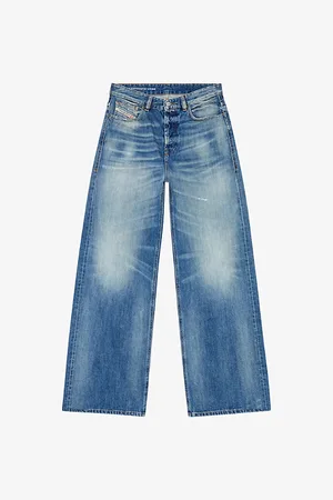 Diesel Womens 1996 D-Sire Wide-Leg Low-Rise Jeans