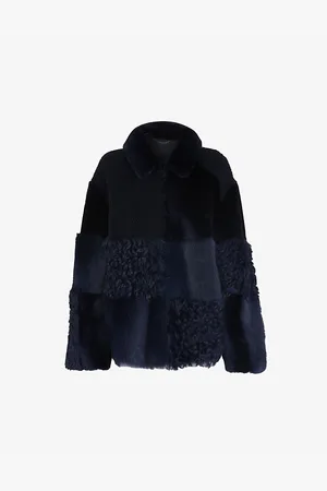 Whistles Womens Hema Relaxed-Fit Shearling Coat