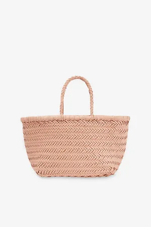 Dragon Diffusion Womens Bamboo Triple Jump Small Leather Tote Bag