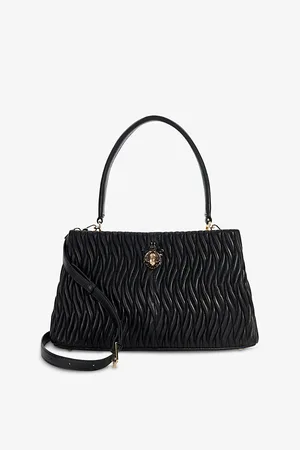 Dune Womens Darla Large Bug-Embellished Quilted Leather Shoulder Bag
