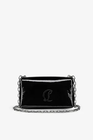 Christian Louboutin Womens Loubi54 Logo-Embellished Patent-Leather Cross-Body Bag