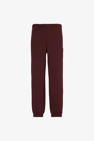 Lacoste Mens Logo-Appliqué Straight-Leg Cotton-Blend Jogging Bottoms