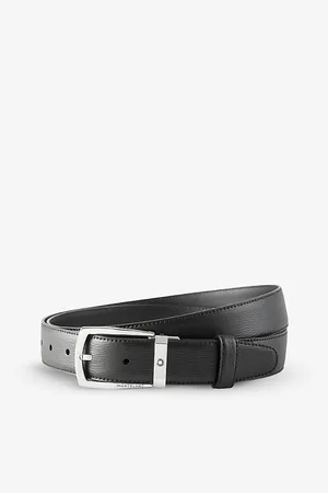 Montblanc Mens Trapeze Leather Belt