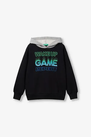 Benetton Graphic-Print Regular-Fit Cotton-Blend Sweatshirt 6-14 Years