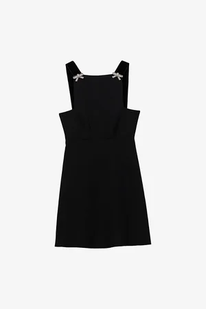 Prada Womens Embroidered Cady Woven Mini Dress