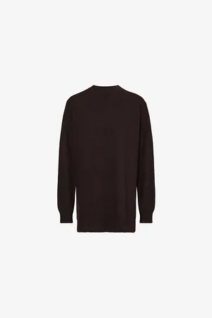 The Frankie Shop Womens Maxime Round-Neck Long-Sleeves Knitted Mini Dress