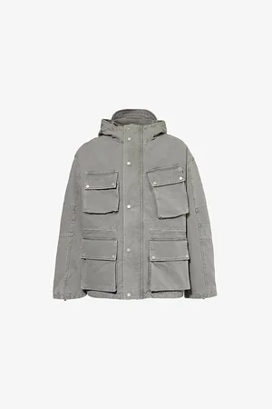 Represent Mens x Belstaff Hooded Patch-Pocket Cotton Jacket