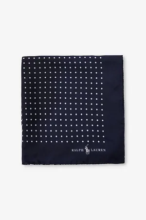Ralph Lauren Mens Core Polka-Dot Silk-Twill Pocket Square