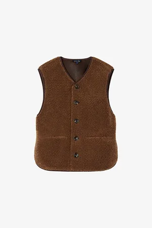 Soeur Womens Fusil Teddy-Textured Faux-Fur Gilet