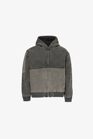 AWAKE NY Mens Logo-Embroidered Relaxed-Fit Padded Cotton Jacket