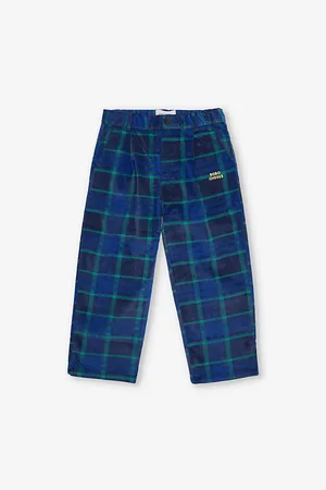 Bobo Choses Check-Print Straight-Leg Velvet Trousers 2-11 Years