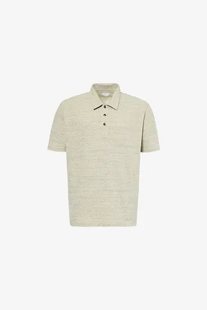 Bottega Veneta Mens Brand-Embroidery Short-Sleeves Relaxed-Fit Cotton-Piqué Polo Shirt