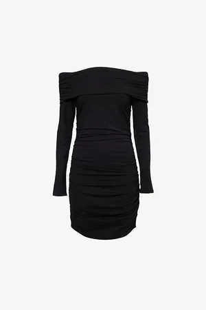 Reformation Womens Brooks Ruched Stretch-Woven Mini Dress