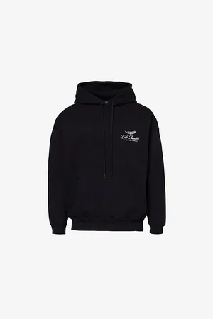 Cole Buxton Mens International Logo-Embroidery Oversized Cotton-Jersey Hoody
