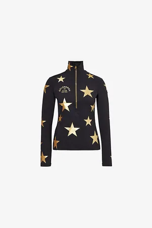 Goldbergh Womens Galactique Star-Print Stretch-Woven Top