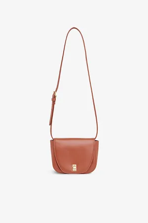 Whistles Womens Carlota Turn-Lock Leather Satchel Bag