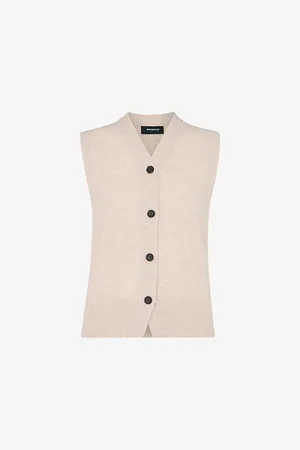 Whistles Womens V-Neck Regular-Fit Wool Vest