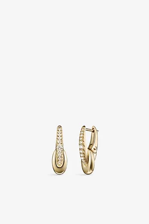 Melissa Kaye Ada 18ct Yellow-Gold and 0.21ct Brilliant-Cut Diamond Earrings