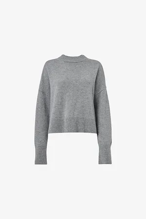 Whistles Womens Split-Back Knitted Wool and Cashmere-Blend Jumper