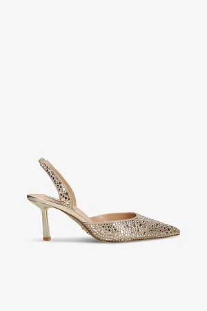Steve Madden Womens Verged Pointed-Toe Diamante-Embellished Heels