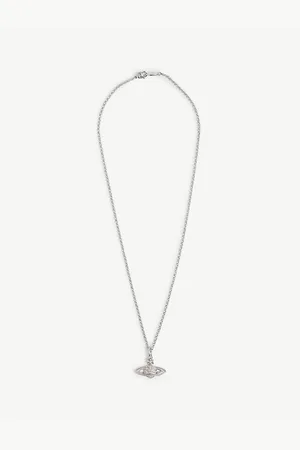 Vivienne Westwood Bas Relief Orb Mini Silver-Tone Brass Necklace